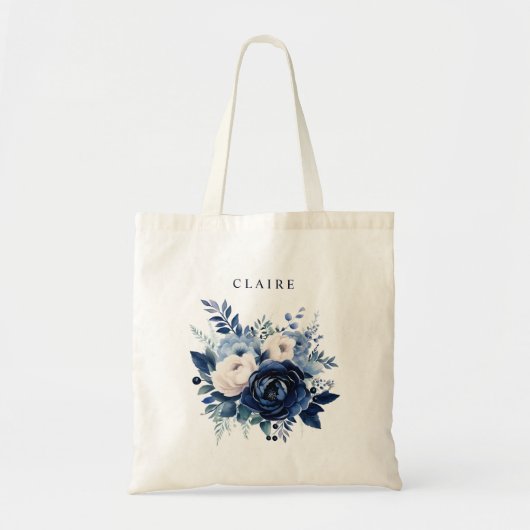 Tote Bag Fleurs de Blue Bride Design (Devant)