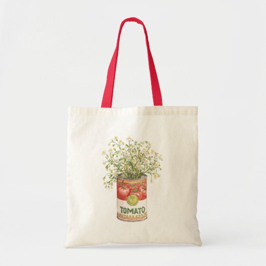 Tote Bag Fleurs de boîte de tomates (Devant)