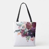 Tote Bag Fleurs de Bourgogne à l'aquarelle luxueuse avec no (Dos)