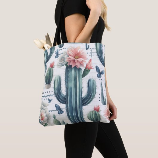 Tote Bag Fleurs de cactus (De près)