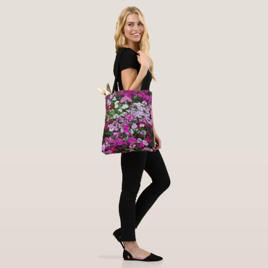 Tote Bag Fleurs de carnation (Sur le modèle)