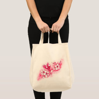 Tote Bag Fleurs de cerisier d'aquarelle