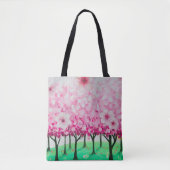 Tote Bag Fleurs de cerisiers impressionnistes (Devant)