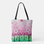Tote Bag Fleurs de cerisiers impressionnistes (Dos)
