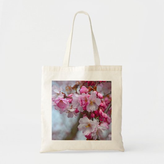 Tote Bag Fleurs de cerisiers roses (Devant)