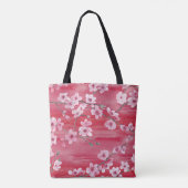 Tote Bag Fleurs de cerisiers, sans soudure, motif aquarelle (Dos)