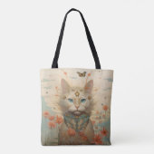 Tote Bag Fleurs de chats Imaginaires (Dos)