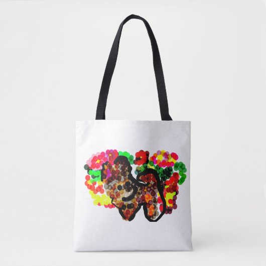 Tote Bag fleurs de Chihuahua (Devant)