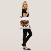 Tote Bag fleurs de Chihuahua (Sur le modèle)