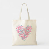Tote Bag Fleurs de cœur colorées (Dos)