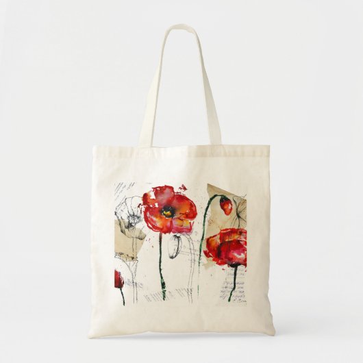 Tote Bag Fleurs de coquelicot (Devant)