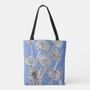Tote Bag Fleurs de Cornflower bleu