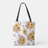 Tote Bag Fleurs de couleur aquarelle (Dos)