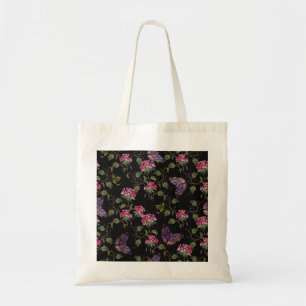 Tote Bag Fleurs de datura brodées : Art Botanique