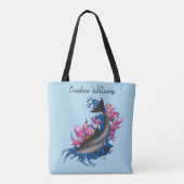 Tote Bag Fleurs de dauphin Lotus Fleurs de cerisiers (Dos)