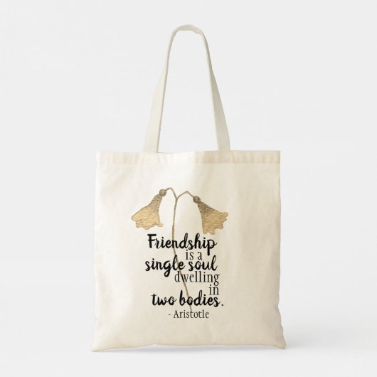 Tote Bag Fleurs de devis d'amitié (Dos)