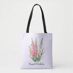 Tote Bag Fleurs de Glaïeul d'août