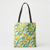 Tote Bag Fleurs de gomme jaune (Devant)