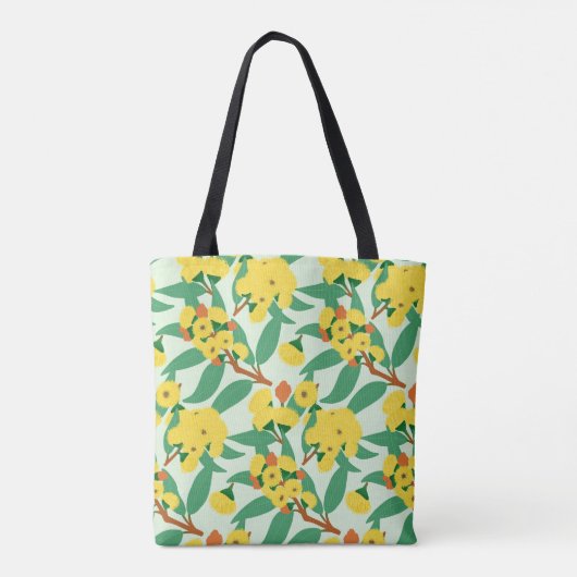 Tote Bag Fleurs de gomme jaune (Dos)