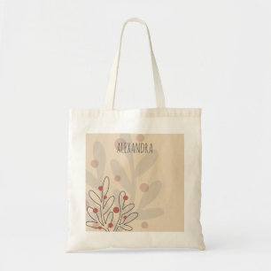 Tote Bag Fleurs de gui pour le temps hivernal, vacances de