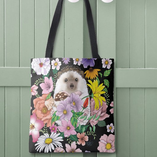 Tote Bag Fleurs de hérisson mignonnes