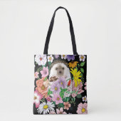 Tote Bag Fleurs de hérisson mignonnes (Devant)