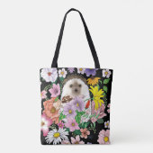 Tote Bag Fleurs de hérisson mignonnes (Dos)