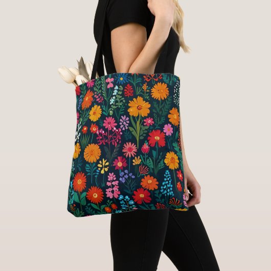 TOTE BAG FLEURS DE JARDIN (De près)