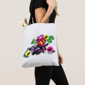 Tote Bag fleurs de joie dalmate (De près)