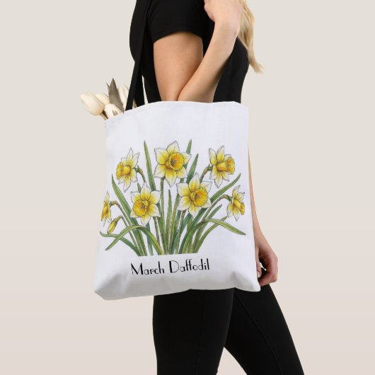 Tote Bag Fleurs de jonquilles de mars (De près)