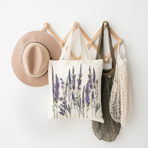 Tote Bag Fleurs de lavande aquarelle