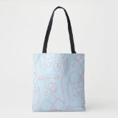 Tote Bag Fleurs de ligne délicates (Devant)