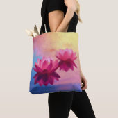 Tote Bag Fleurs de lotus Abstraites (De près)