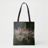 Tote Bag Fleurs de lys blanches et rouges  (Devant)
