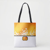 Tote Bag Fleurs de magie jaune (Devant)