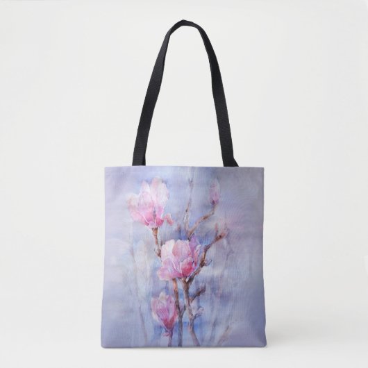 Tote Bag Fleurs de magnolia printanières (Devant)