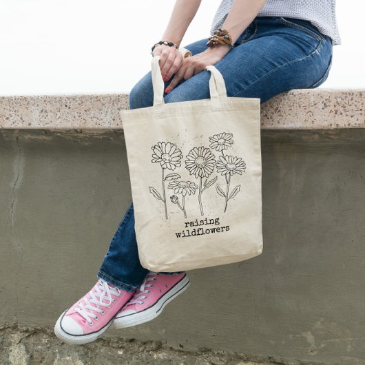 Tote Bag Fleurs de marguerite grandissantes