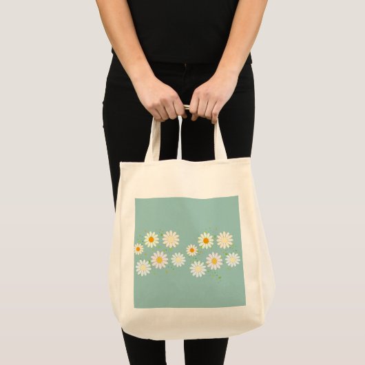 Tote Bag Fleurs de marguerite Motif Floral Fille pâte arc-e (Devant (produit))