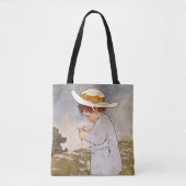 Tote Bag Fleurs de marguerites de cueillette d'enfants anti (Devant)