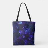 Tote Bag Fleurs de minuit argentées (Dos)