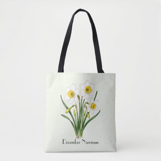 Tote Bag Fleurs de Narcisse de Décembre (Devant)