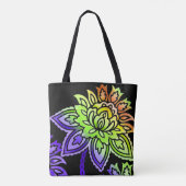 Tote Bag Fleurs de néon (Dos)