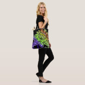 Tote Bag Fleurs de néon (Sur le modèle)