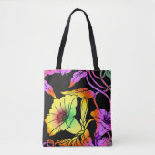 Tote Bag Fleurs de néon (Devant)