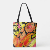 Tote Bag Fleurs de néon (Dos)