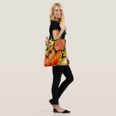 Tote Bag Fleurs de néon (Sur le modèle)