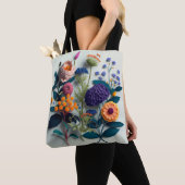 Tote Bag Fleurs de papier coupé coloré (De près)
