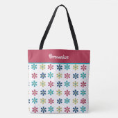 Tote Bag Fleurs de Parties scintillant rose chic Fille mign (Devant)