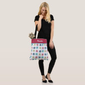 Tote Bag Fleurs de Parties scintillant rose chic Fille mign (Sur le modèle)