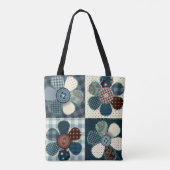 Tote Bag Fleurs de Patchwork Pays (Dos)